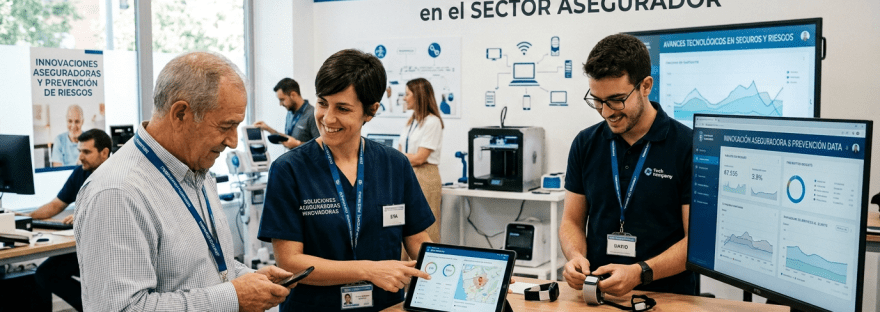 Centro de Bienestar Ciudadano; Servicio, Innovación, Prevención; personal demuestra tecnología de salud